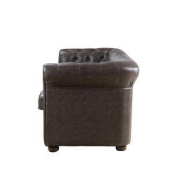 CHESTER SOFA. 3 SEATER BROWN