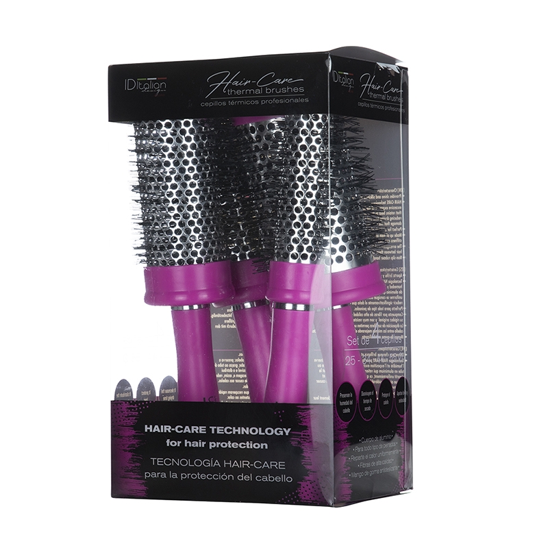 HAIR THERMAL BRUSH PINK SET (25-34-44-55MM)