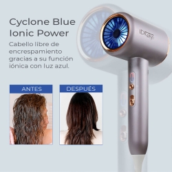 ASCIUGACAPELLI CYCLONE BLUE IONIC POWER