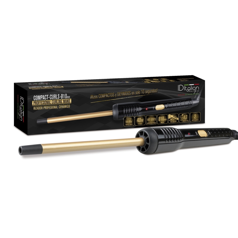 COMPACT-CURLS-10MM - PROFESSIONAL CURLING WAND