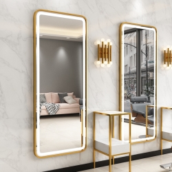 DRESSING TABLE MIRROR RECTANG. LED LIGHT AND GOLD FRAME